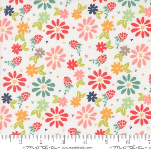Moda Raspberry Summer Spring Berries - Cloud