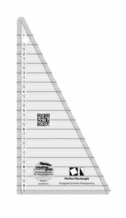 Creative Grids Perfect Rectangle Ruler 9-1/2in Quilt Ruler - Black Rabbit Fabric Inc.