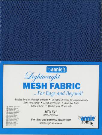 ByAnnie - Lightweight Mesh Fabric, 18" X 54", Blast Off Blue
