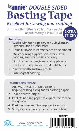 ByAnnie - Double Sided Basting Tape 1/8in x 21-4/5yds