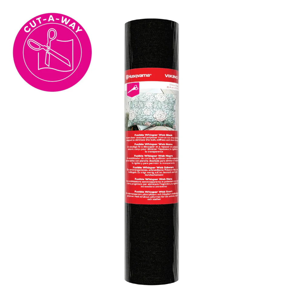 FUSE WHS WEB MESH BLK 12INX10Y FUSIBLE WHISPER WEB MSH BLK