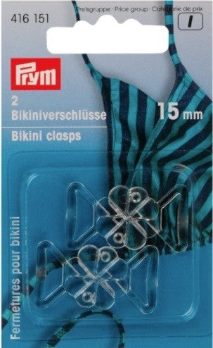 Bikini and Belt Clasps - Clover Leaf - Plastic - 15mm - 2 Pieces - Black Rabbit Fabric Inc.