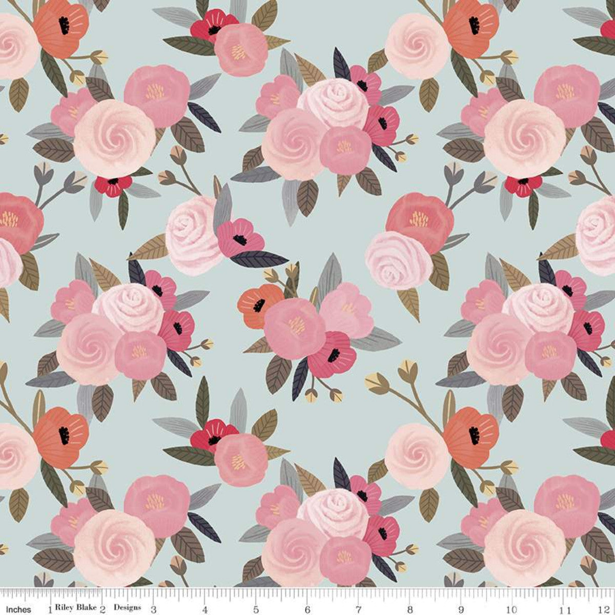 RB - Saturday in Paris Main Mint - Black Rabbit Fabric Inc.