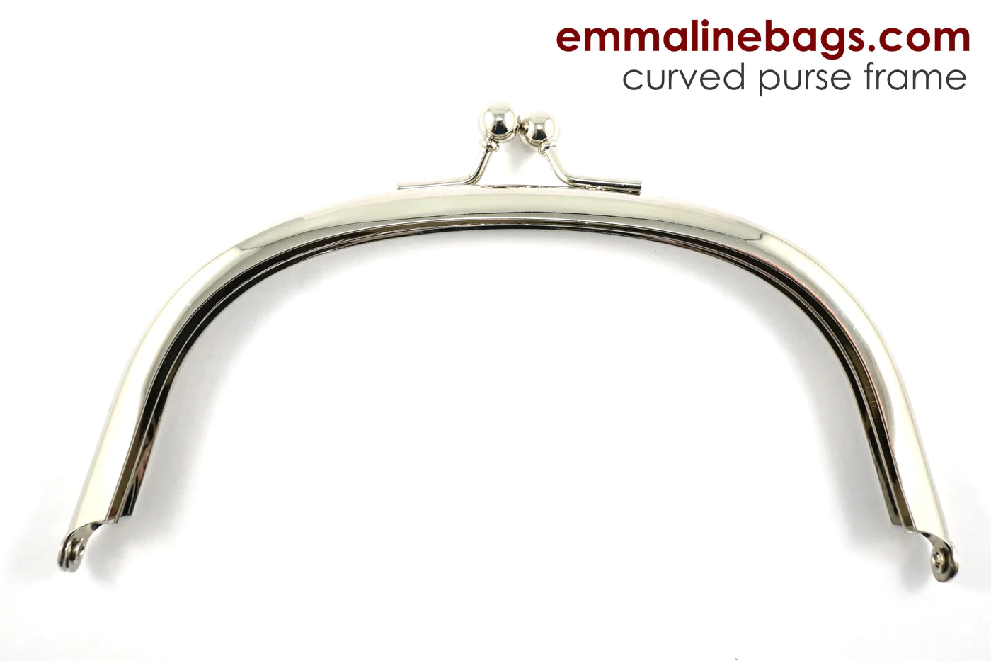 Emmaline Curved Purse Frame 6" - Nickel