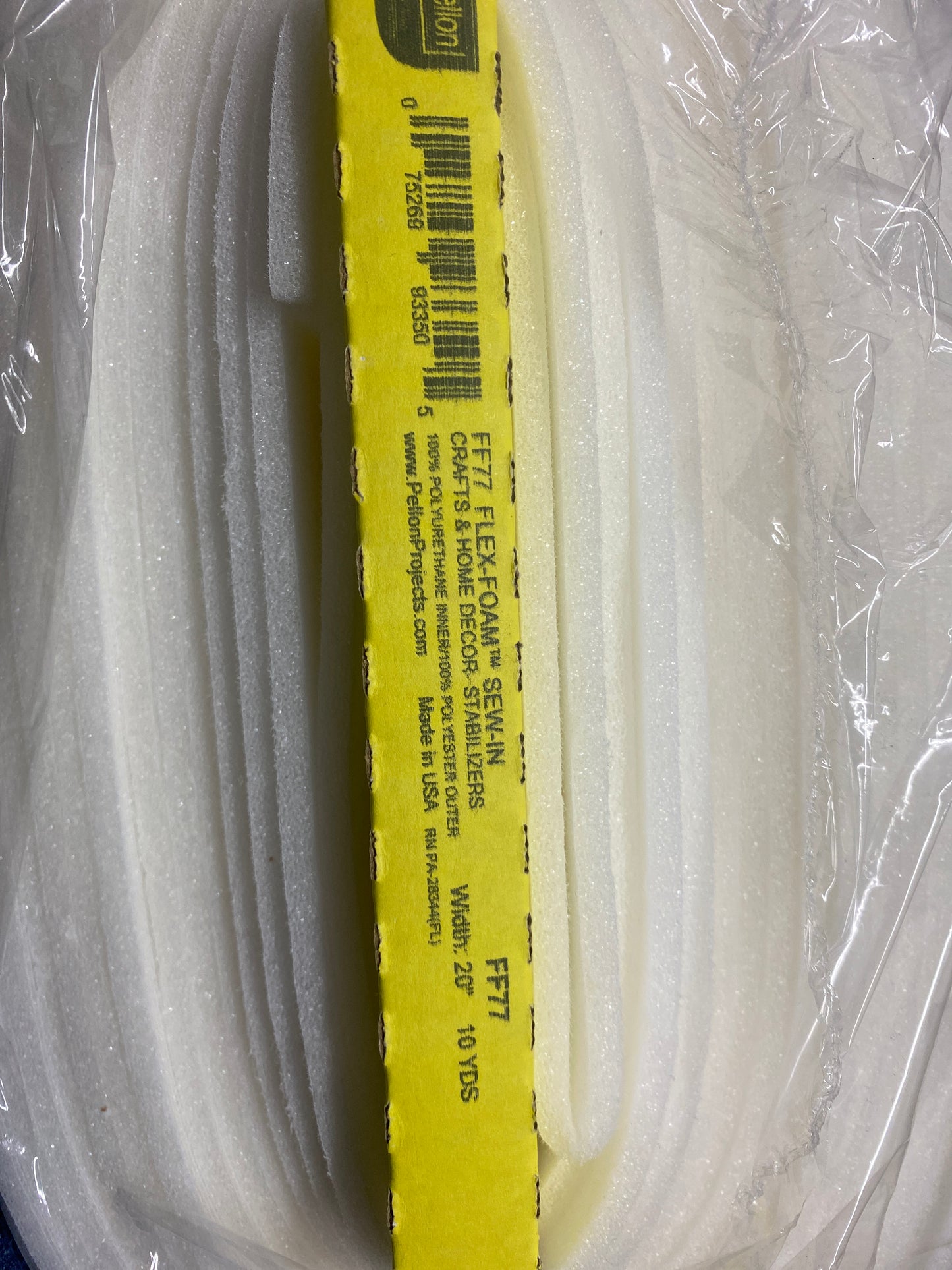 Pellon Flex-Foam (Flex Foam), 100% Polyester, 50.8cm (20”) FF77 - Black Rabbit Fabric Inc.