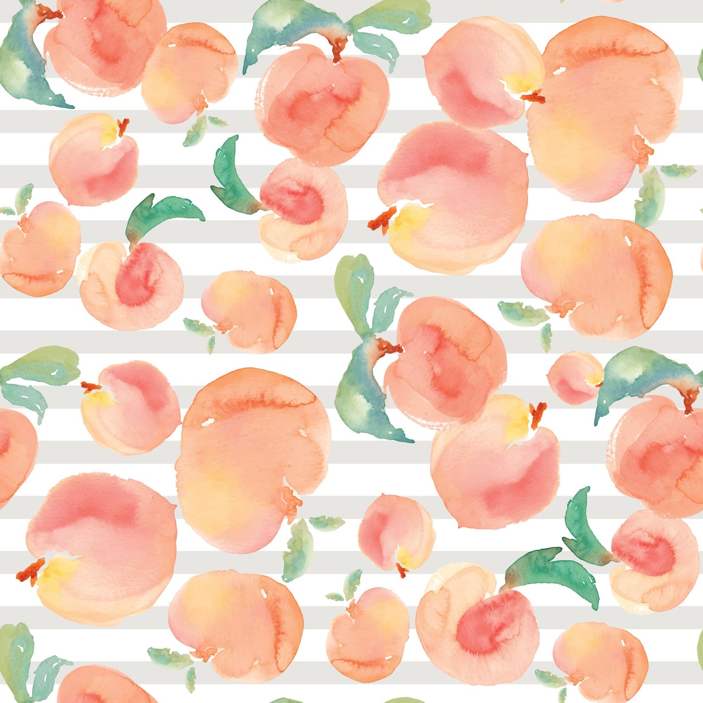 Peaches - Smaller Scale Cotton Woven - Black Rabbit Fabric Inc.