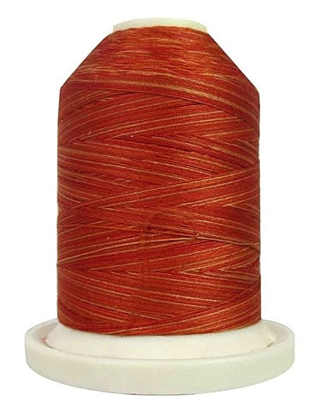 Signature Variegated Thread - 700 Yards - Cotton - 40 Weight - 074 Rusty Oranges - Black Rabbit Fabric Inc.