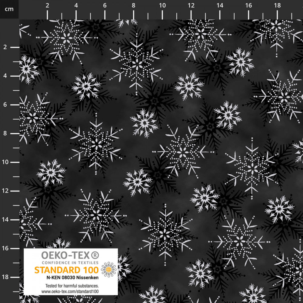 Frosty Snowflake by Stof - 910 - Black Rabbit Fabric Inc.