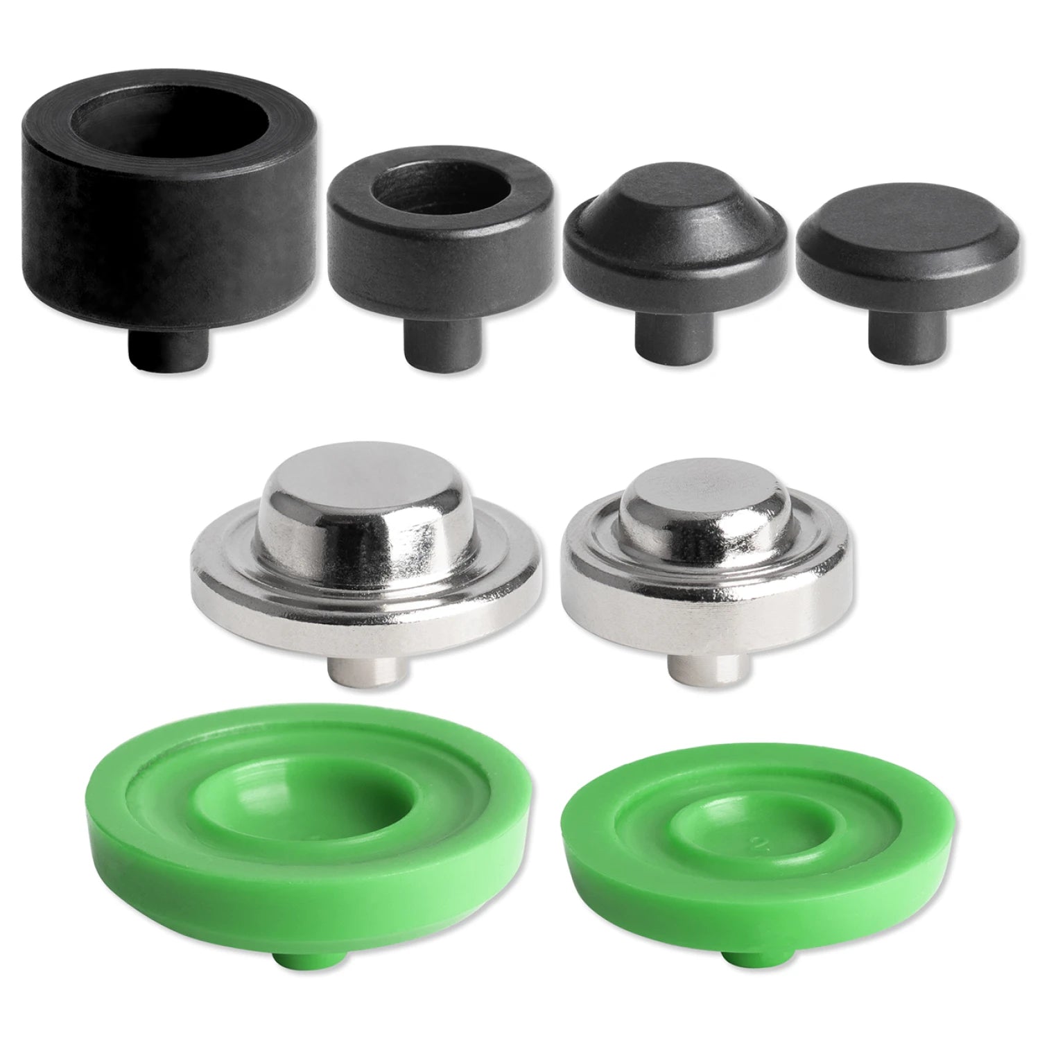Prym Vario Tool Set Eyelets 11 & 14mm 8pc - Black Rabbit Fabric Inc.
