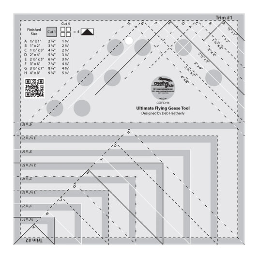 Creative Grids Quilt Ruler Ultimate Flying Geese Tool