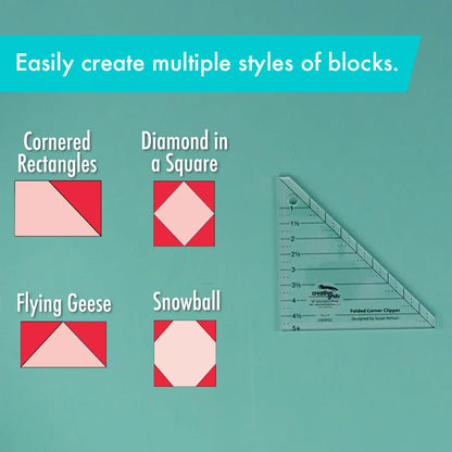 Creative Grids Quilt Ruler Folded Corner Clipper Tool