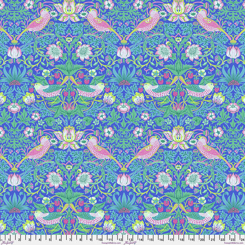 Kaffe x Morris & Co.  Strawberry Thief - Blue - Black Rabbit Fabric Inc.
