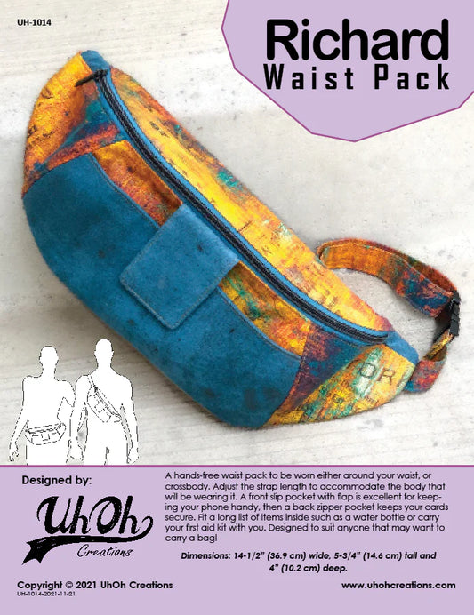 UhOh Creations - Richard Waist Pack Paper Pattern