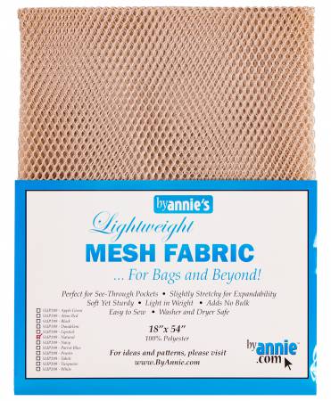 ByAnnie - Lightweight Mesh Fabric, 18" X 54", Natural