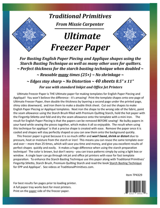 Ultimate Freezer Paper 40ct - Black Rabbit Fabric Inc.