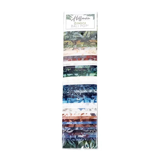 Jelly Roll - Hoffman Batik Bali Pop - Elements - Black Rabbit Fabric Inc.