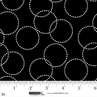 StudioE Sweet Licorice Stitched Circles - Black