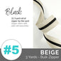 Emmaline Zippers-by-the-Yard - *SIZE#5* Beige (DOES NOT INCLUDE SLIDERS/PULLS) - Black Rabbit Fabric Inc.