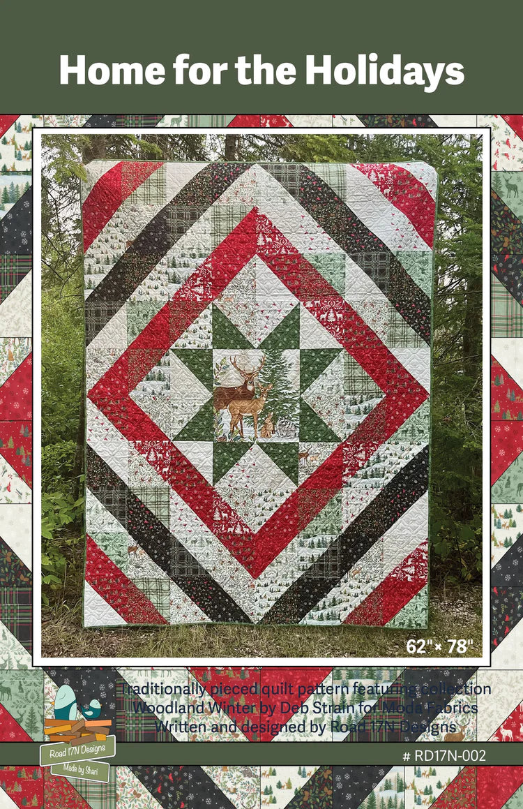Home for the Holidays Quilt Pattern - Black Rabbit Fabric Inc.