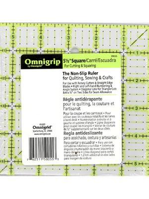 Omnigrip 5.5'' Non-Slip Square Ruler