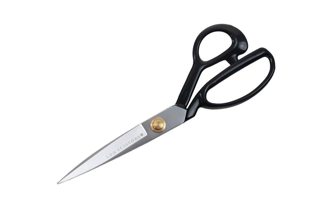 LDH Scissors - Traditional Fabric Shears Rubber Handle 9"