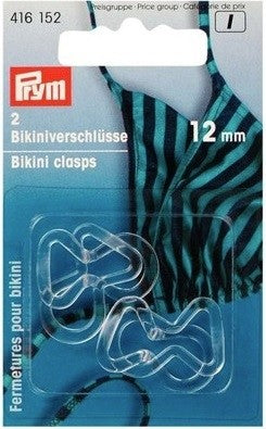 Bikini and Belt Clasps Loop - Plastic - 12mm - 2 Pieces - Black Rabbit Fabric Inc.