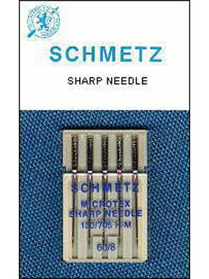 Schmetz Microtex Needles, 5 count, size 60 - Black Rabbit Fabric Inc.