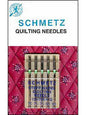 Schmetz Quilting Needles, 5 count, assorted size 75, 90 - Black Rabbit Fabric Inc.