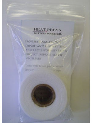 Heat Press Batting Together: 3/4"x 10 Yards, (White) Cloth Tape