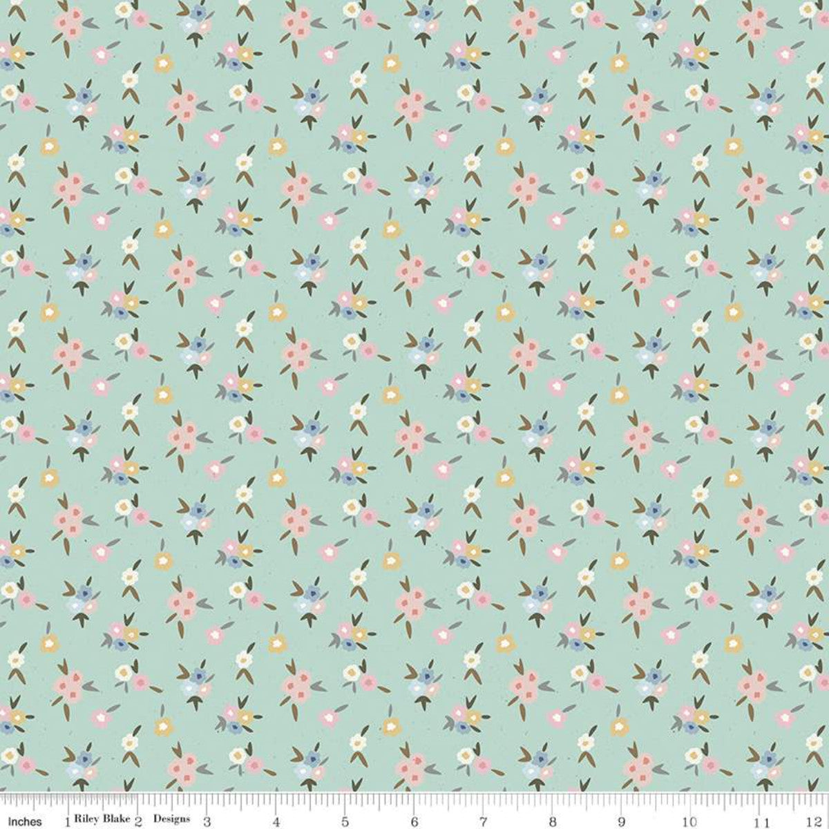 RB - Saturday in Paris Flowers Songbird - Black Rabbit Fabric Inc.