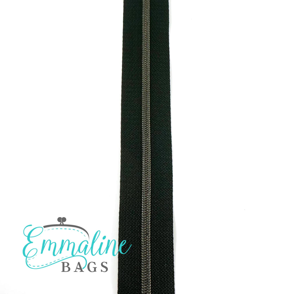 Emmaline Zippers-by-the-Yard - *SIZE#3* Black (DOES NOT INCLUDE SLIDERS/PULLS)