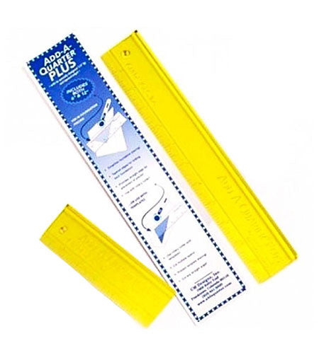 Add-A-Quarter Plus Ruler Combo Pack (6" & 12") - Black Rabbit Fabric Inc.