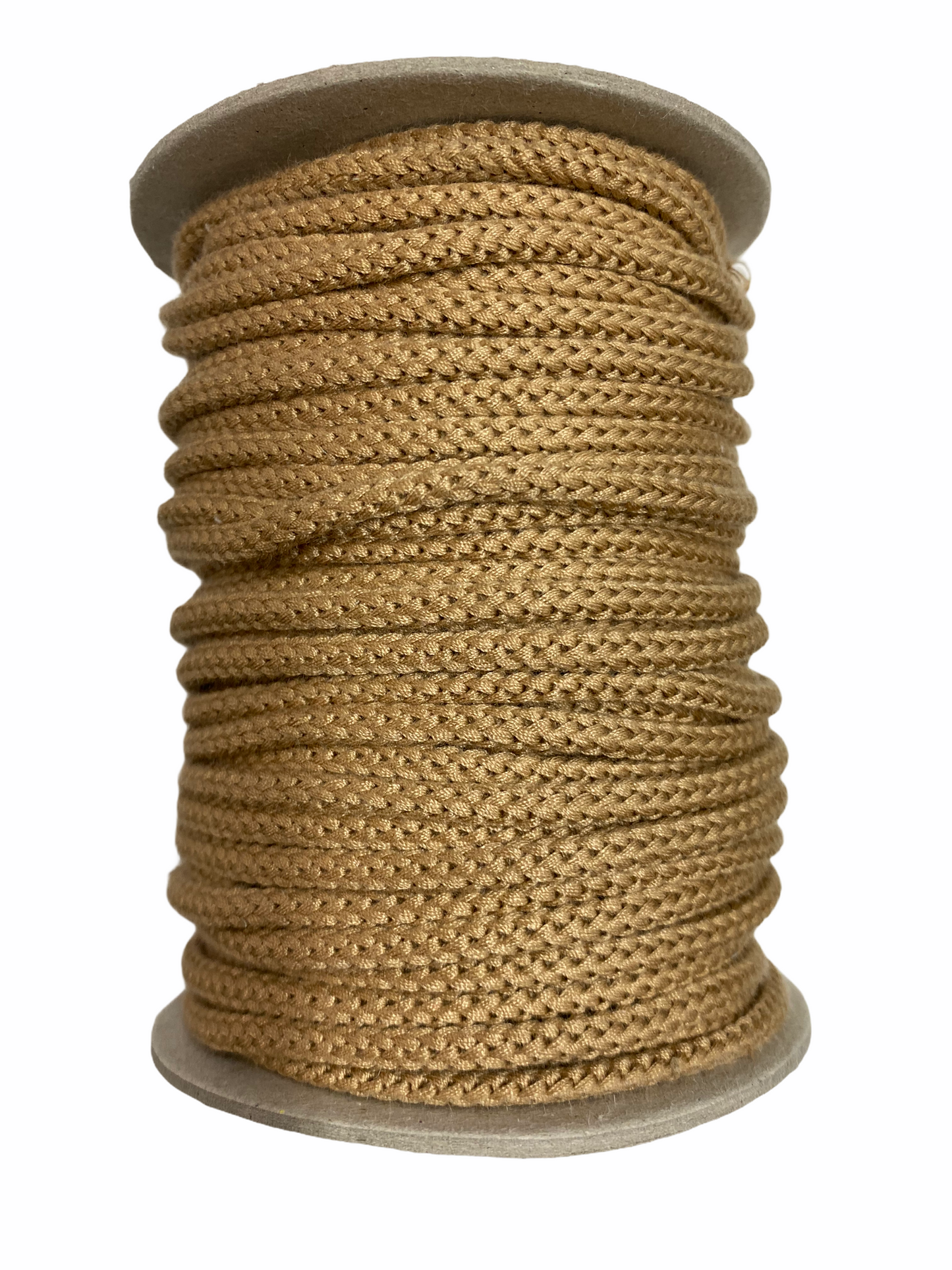 Braided Cord 5mm - Taupe - Full Roll - Black Rabbit Fabric Inc.