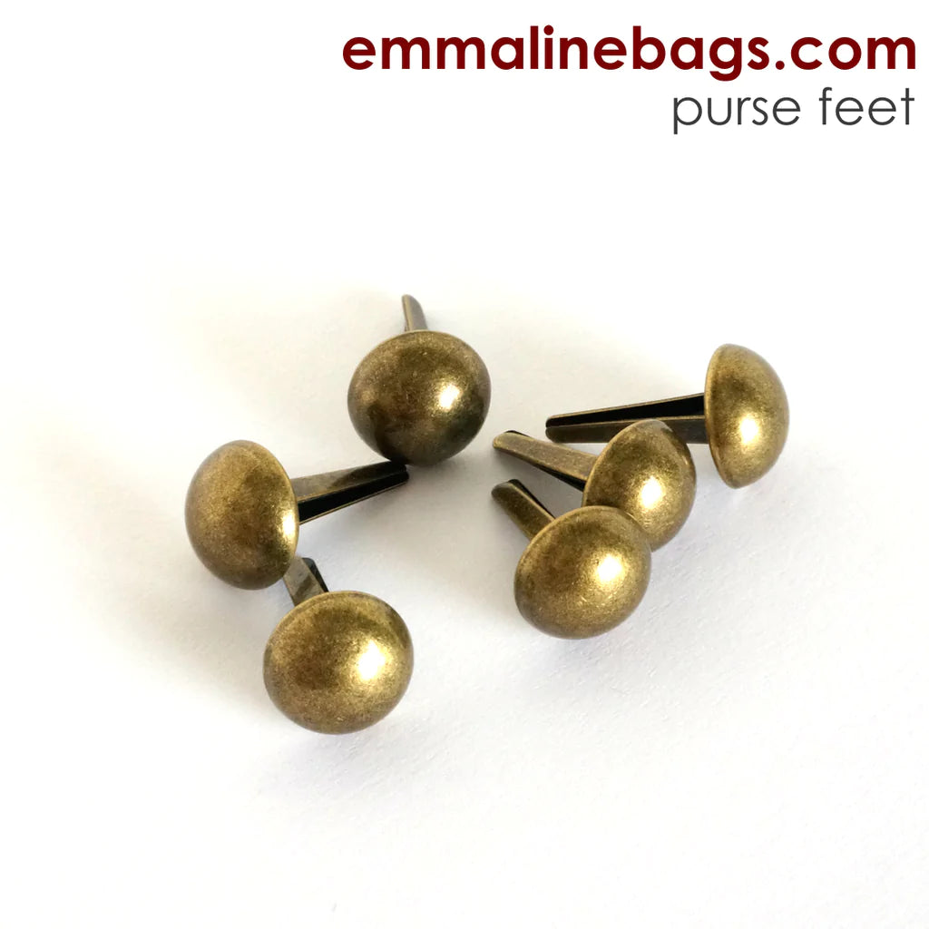 Domed Purse Feet: 1/2" (12 mm) (6 Pack)
