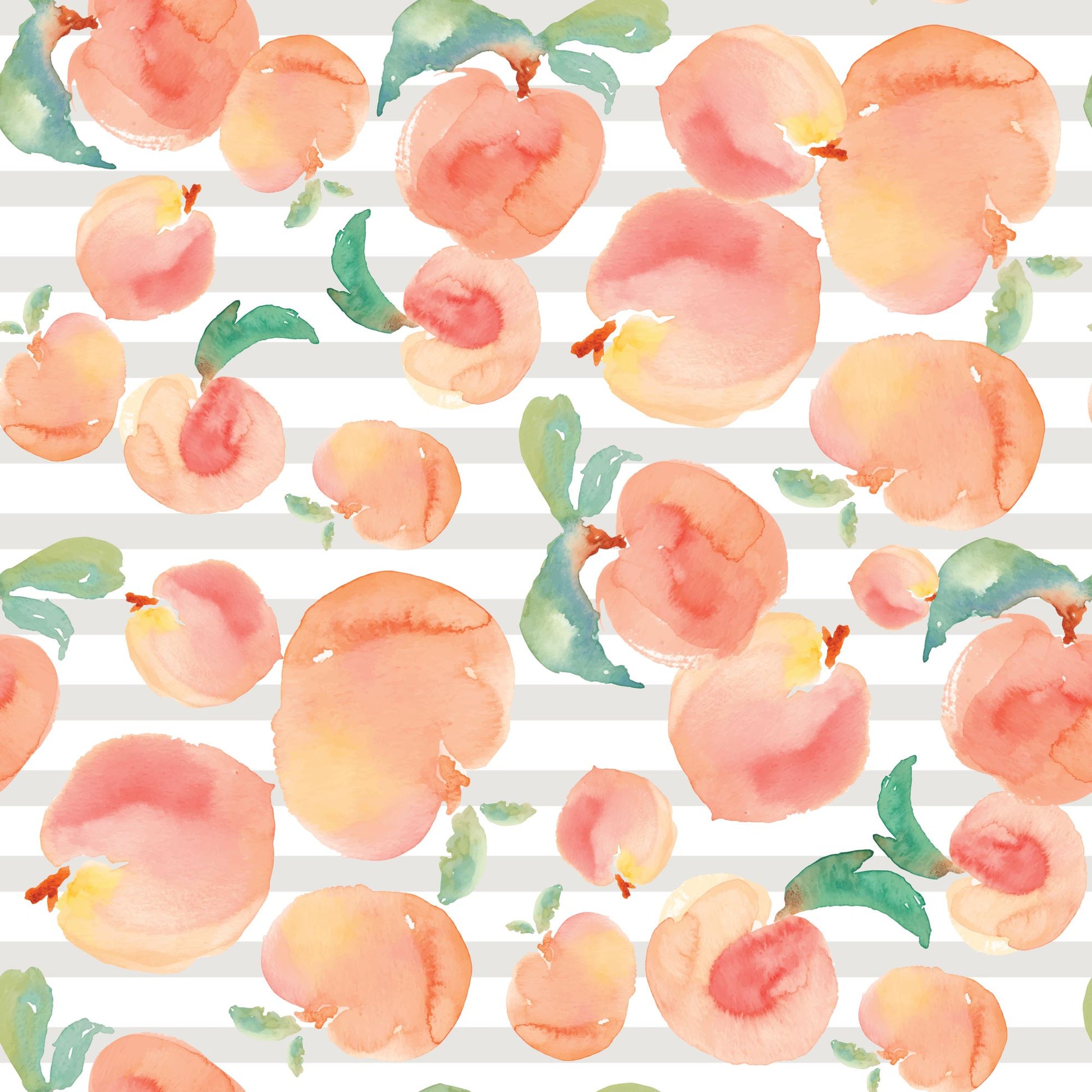 Peaches - Smaller Scale Cotton Woven - Black Rabbit Fabric Inc.